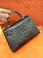 Hermès kelly vip khâu tay da bò dập vân cá sấu 8223