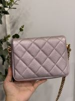 Chanel flapbag vip tím ánh ngọc trai 8374