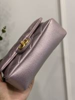 Chanel flapbag vip tím ánh ngọc trai 8376