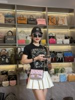 Chanel flapbag vip tím ánh ngọc trai 8378