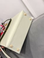 Hermès kelly vip khâu tay trắng kem 8388